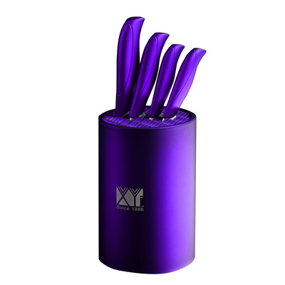 Ceramic Knife 3 Inch + 4 Inch + 5 Inch + 6 Inch Kitchen Knife + Purple Knife Block Stand