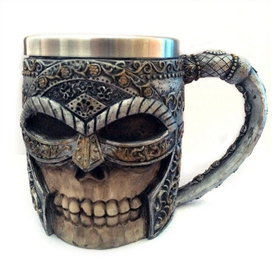 3D Masked Knight Skull Mugs