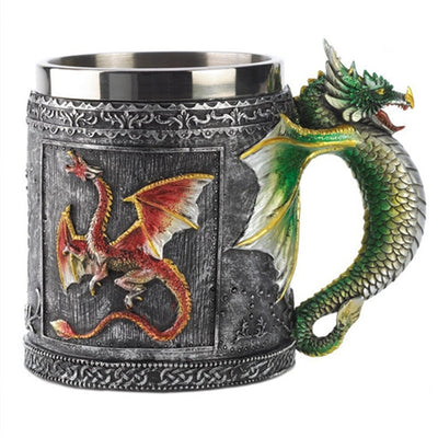 Double Wall Stainless Steel Mugs Fly Dragon