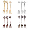 3pcs/set Royal Style Crown Head Dessert Fork