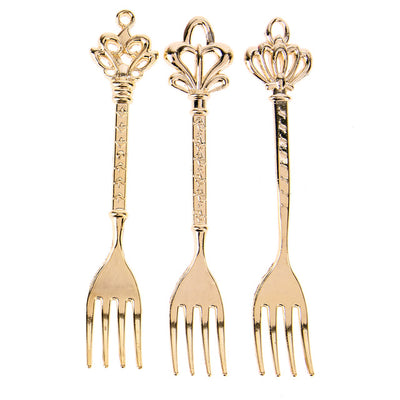 3pcs/set Royal Style Crown Head Dessert Fork