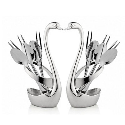 Stainless Steel Swan Dinnerware Set