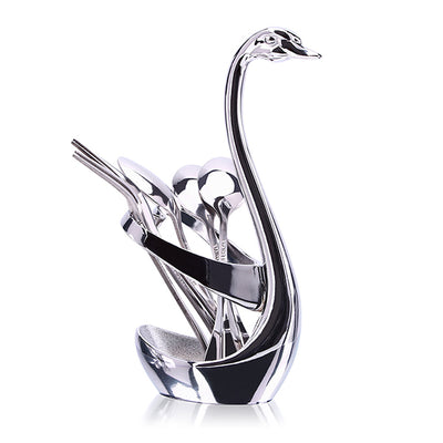 Stainless Steel Swan Dinnerware Set