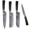 Damascus Knife Set 5 Inch Utility 7 Inch Santoku Chopping 8 Inch Chef Knife