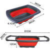 1Pc Red Collapsible Silicone Colander Folding Fruit Vegetable Strainer