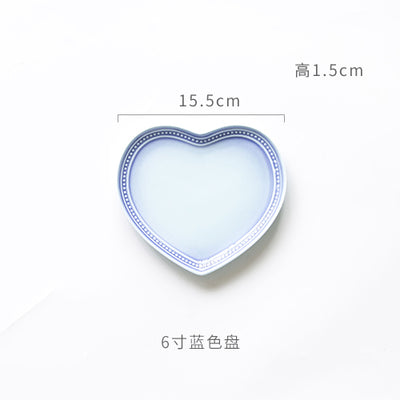 ceramic dinner plates heart shaped