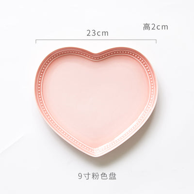 ceramic dinner plates heart shaped