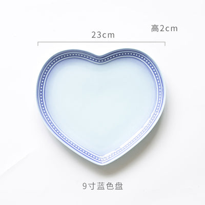 ceramic dinner plates heart shaped