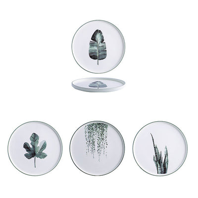 Plant painted Dinner Plate