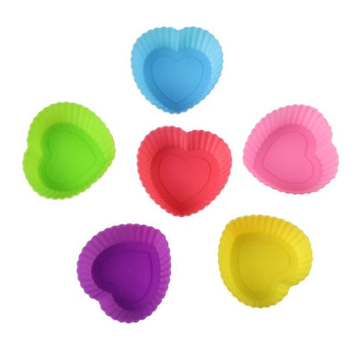 12pcs Silicone Mould Heart Cupcake