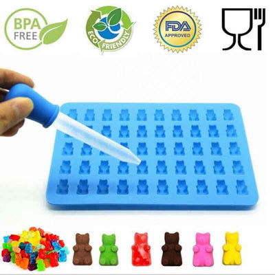 50 Cavity Silicone Gummy Bear Chocolate Mold Candy Maker