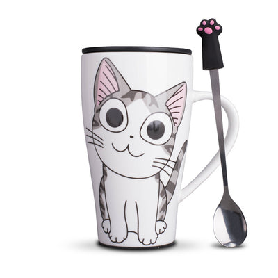 Cat Ceramics Mug With PVC Dust cover