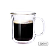 Double wall glass cup coffee mug