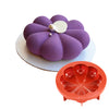 8 Petals Circular Wine Red Silicone Mousse Pan Cake Mould