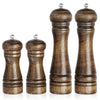 4 Pcs 5 inch Classical Oak Wood Salt & Pepper Mill