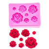 Rose Shaped fondant silicone rubber moulds