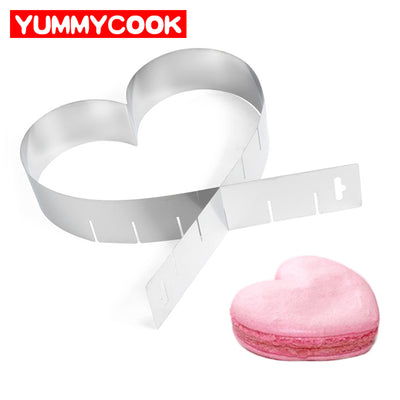 Adjustable Heart Shape Cake Mould Stainless Steel