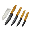 DOANTE Black Blade Ceramic Knife Set With Bamboo Handle