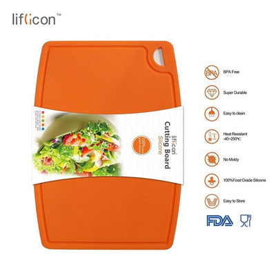 Liflicon Pure Silicone Healthy Anti-microbial Cutting Board