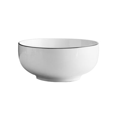 Brief Solid White Ceramic China Rice Cereal Bowl