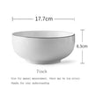 Brief Solid White Ceramic China Rice Cereal Bowl