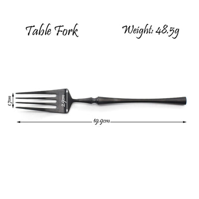 Black Cutlery Stainless Steel Set