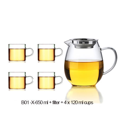 Heat-resistant Glass Kungfu Tea Fair Mug with Filter