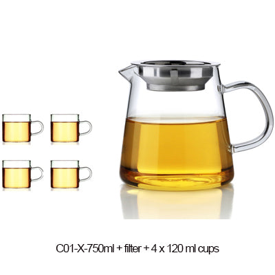 Heat-resistant Glass Kungfu Tea Fair Mug with Filter