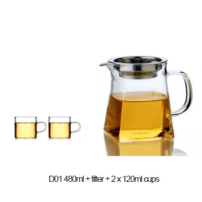 Heat-resistant Glass Kungfu Tea Fair Mug with Filter