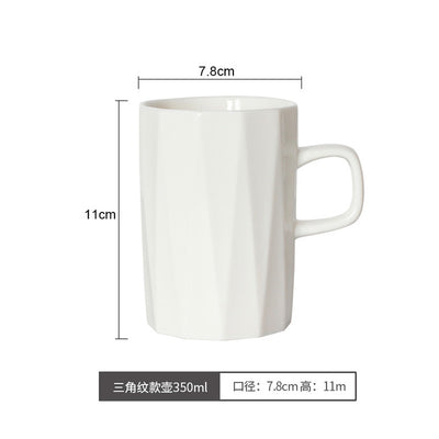 300cc Nordic contracted coffee mug white ceramic