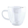 Heart Love Shaped Double Wall Glass Mug